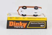 Dinky toys 103 Spectrum Patrol Car Virtually Mint/Nice plinth/bubble (Unley)