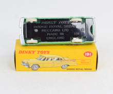 Dinky Toys 191 Dodge Royal Sedan Virtually Mint/Nice box