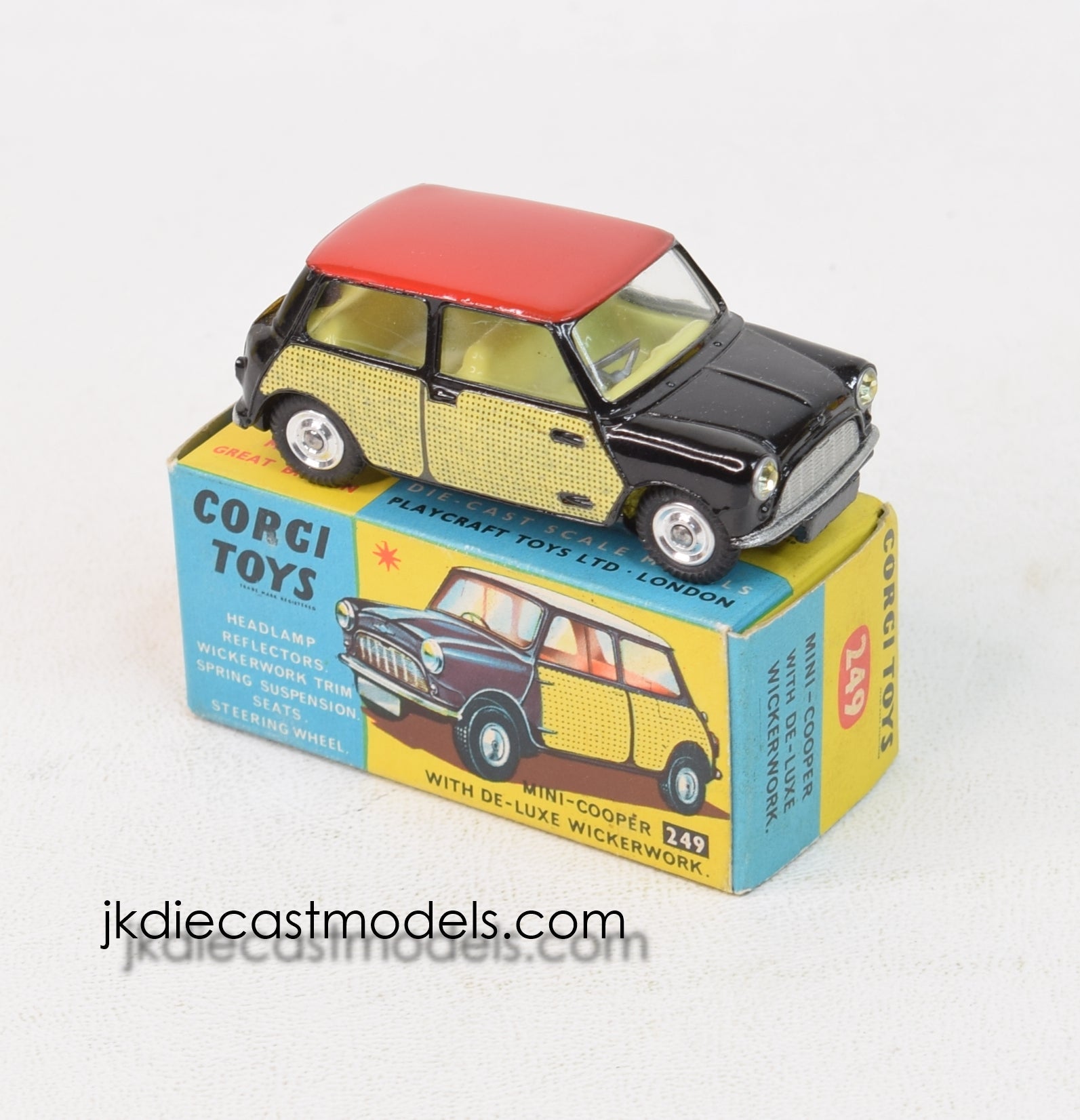 Corgi toys 249 Mini-Cooper Wickerwork Virtually Mint/Boxed – JK 