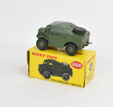 Dinky toys 688 Field Artillery Tractor Virtually Mint/Nice box (Plastic hubs)