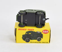 Dinky toys 688 Field Artillery Tractor Virtually Mint/Nice box (Plastic hubs)