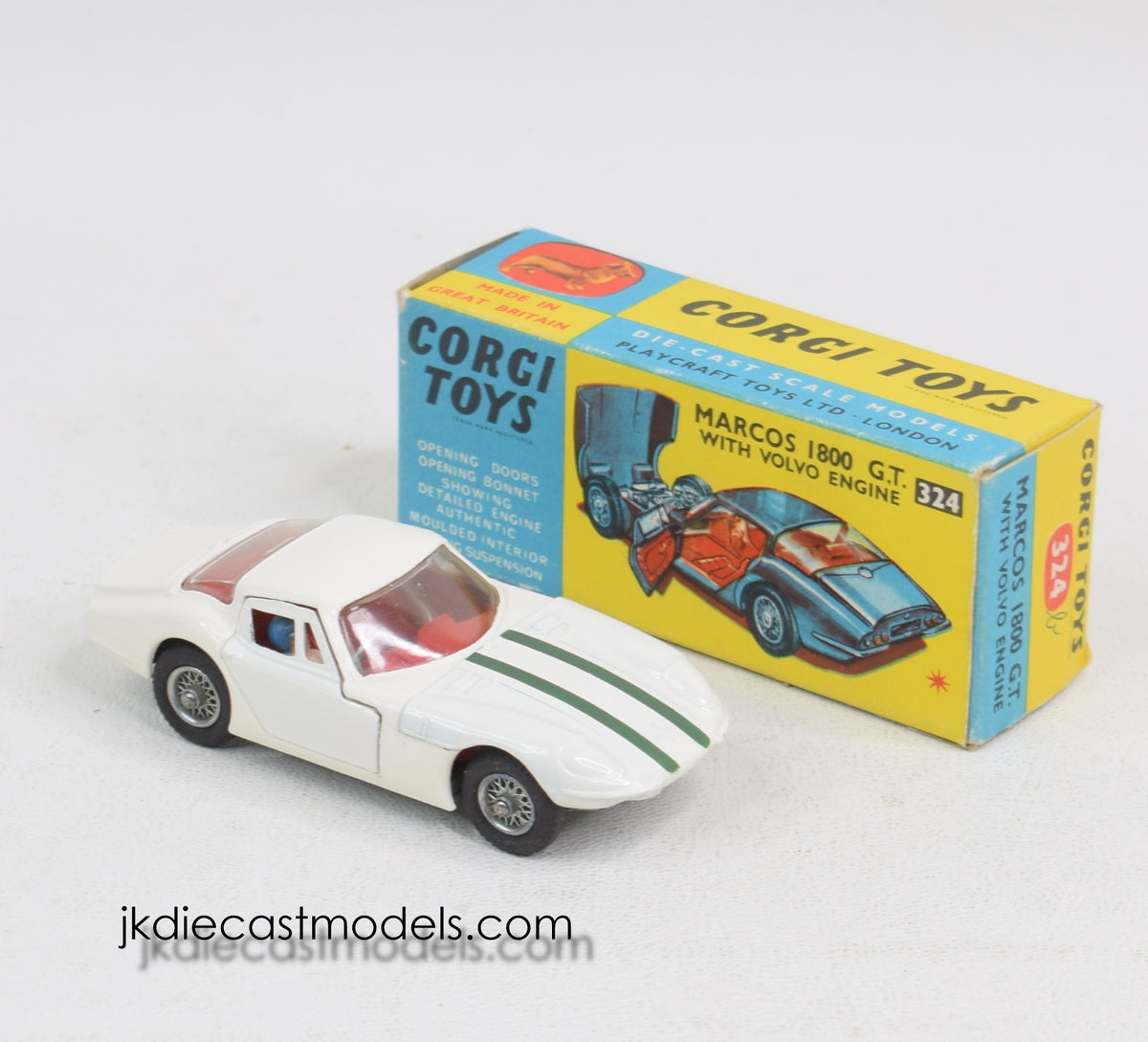 Corgi toys 324 Marcos 1800 Virtually Mint/Boxed 'Avonmore Collection'