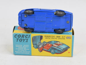 Corgi toys 324 Marcos 1800 Virtually Mint/Boxed 'Avonmore Collection'