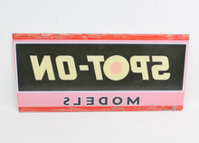 Spot-on glass point of sale display sign Very Near Mint