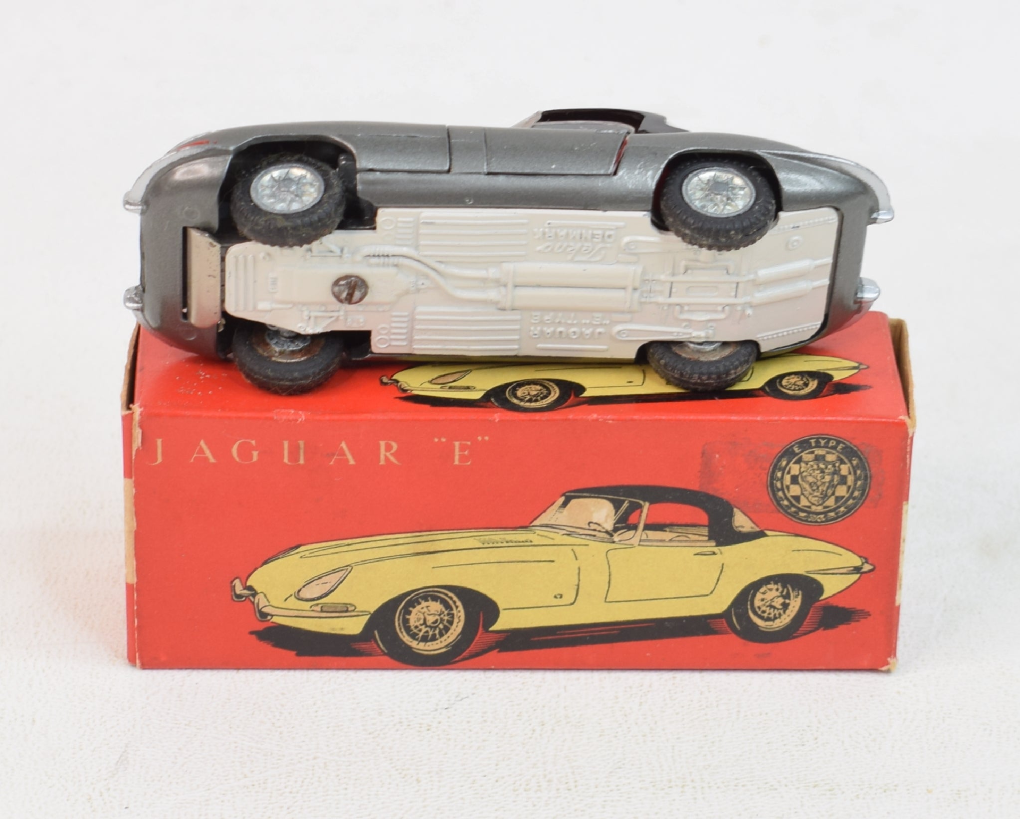 TEKNO 1/43 : Jaguar type E cabriolet N° 926 grise / boite d