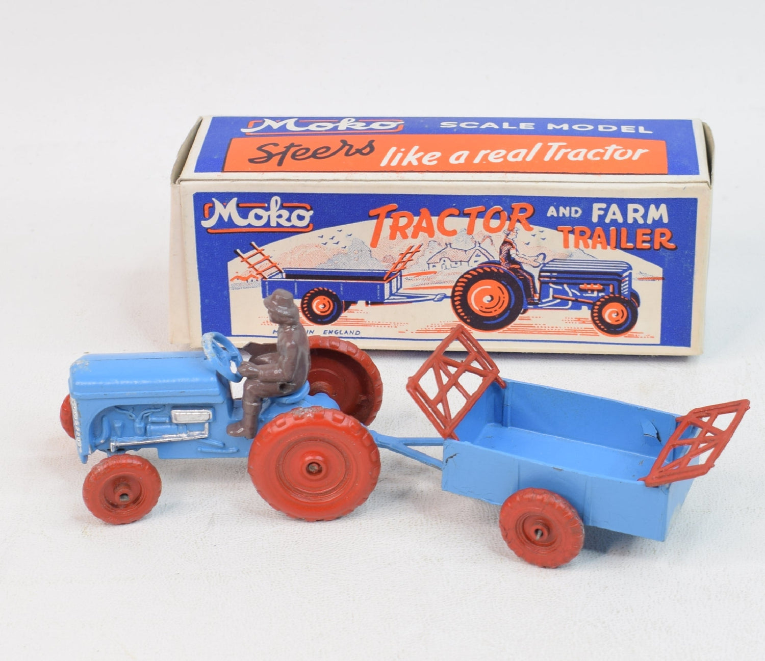 Moko Lesney Tractor & Trailer gift set - Virtually Mint/Boxed