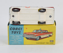 Corgi toys 482 'Chevrolet' Fire chief Virtually Mint/Boxed