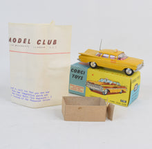 Corgi toys 221 'Chevrolet' New York Taxi Virtually Mint/Boxed (Specific Members letter)
