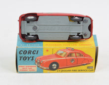 Corgi toys 213s 2.4 Jaguar Fire Car Very Near Mint/Boxed 'Weslake Collection'