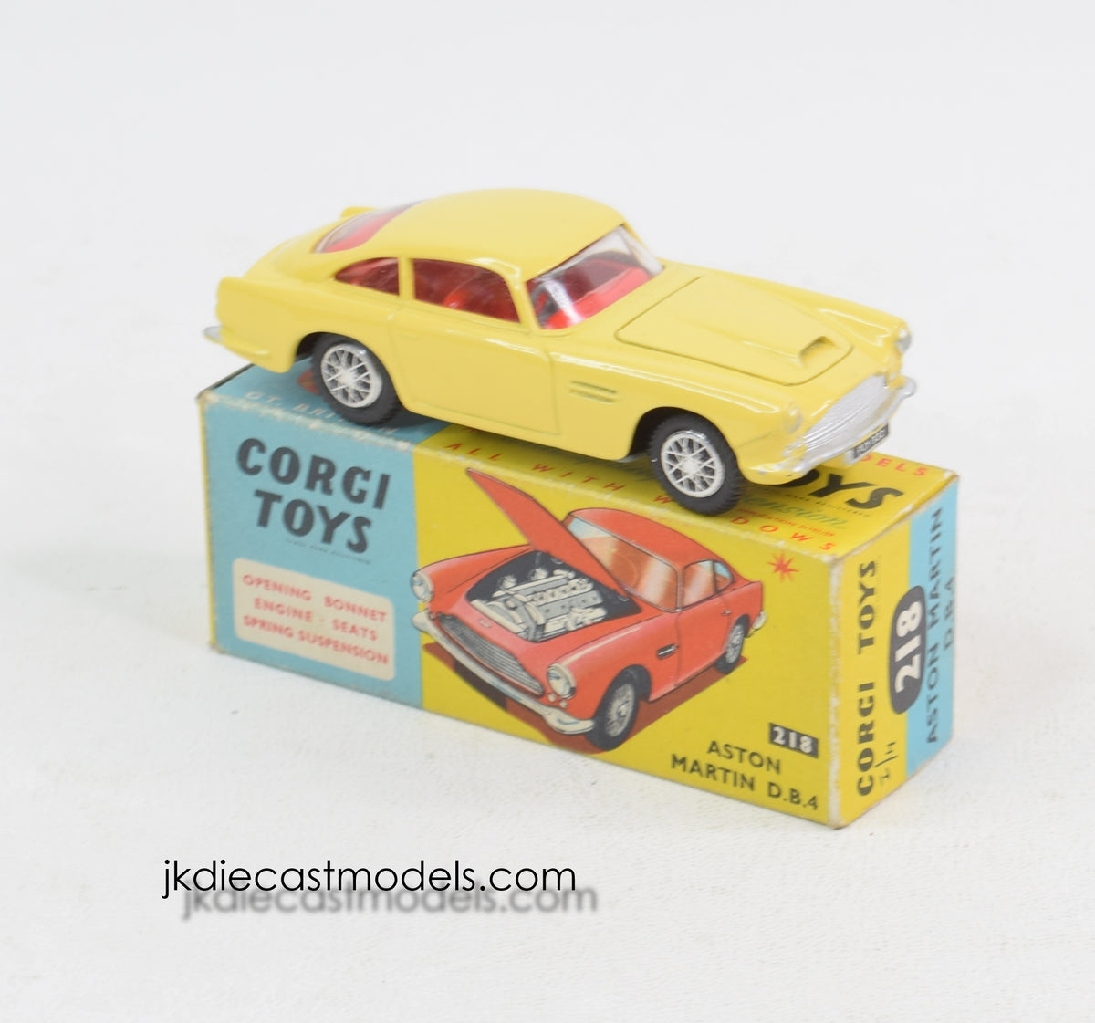 Corgi toys 218 Aston Martin D.B.4 Virtually Mint/Boxed 'Weslake Collection'