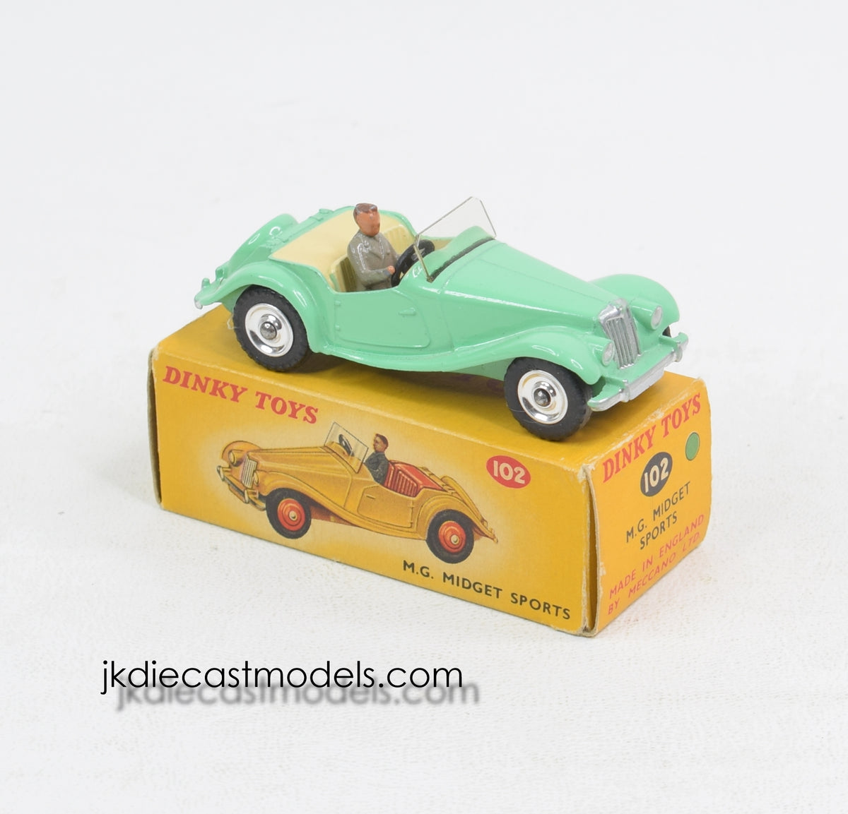 Dinky Toys 102 M.G Midget Sports Virtually Mint/Boxed (Spun hubs)