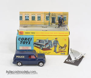 Corgi toys 448 B.M.C Mini Police Van with Tracker (485 baseplate) Virtually Mint/Boxed 'Weslake Collection'