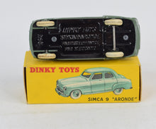 French Dinky Toys 24u Simca 9 'Aronde' Virtually Mint/Nice box (MR)