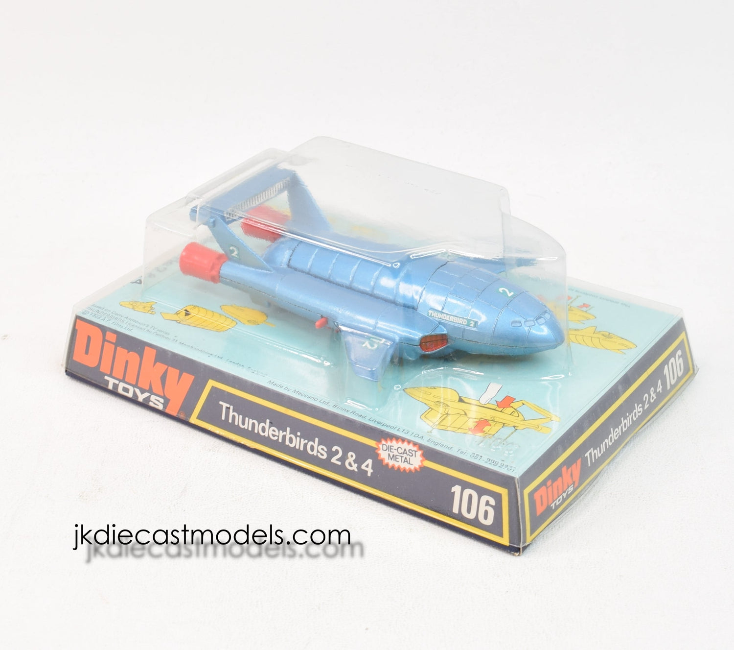 Dinky toy 106 Thunderbird 2 + 4 Virtually Mint/Lovely box 'Llanellen' Collection