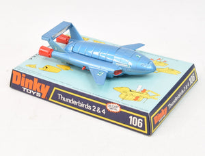 Dinky toy 106 Thunderbird 2 + 4 Virtually Mint/Lovely box 'Llanellen' Collection