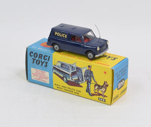 Corgi toys 448 B.M.C Mini Police Van with Tracker (Cast hubs) Virtually Mint/Nice box 'Kensington Collection'