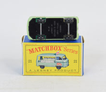 Matchbox Lesney 21 Milk delivery truck Virtually Mint/Nice box
