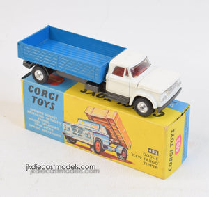 Corgi toys 483 Dodge 'Kew Fargo' Tipper Virtually Mint/Boxed 'Blue & Yellow' Collection
