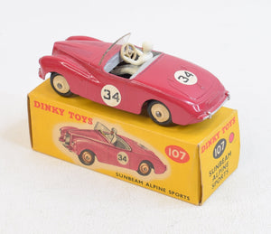 Dinky toys 107 Sunbeam Alpine Sports Virtually Mint/Nice box