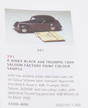 Dinky toys 40B/151 Triumph 1800 Virtually Mint (Factory colour sample) 'Stockbridge Collection'