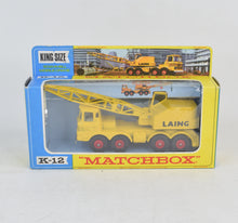 Matchbox King Size K-12 Scammell mobile crane Mint/Lovely box