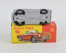 Dinky toy 114 Triumph Spitfire Virtually Mint/Nice box (MR)
