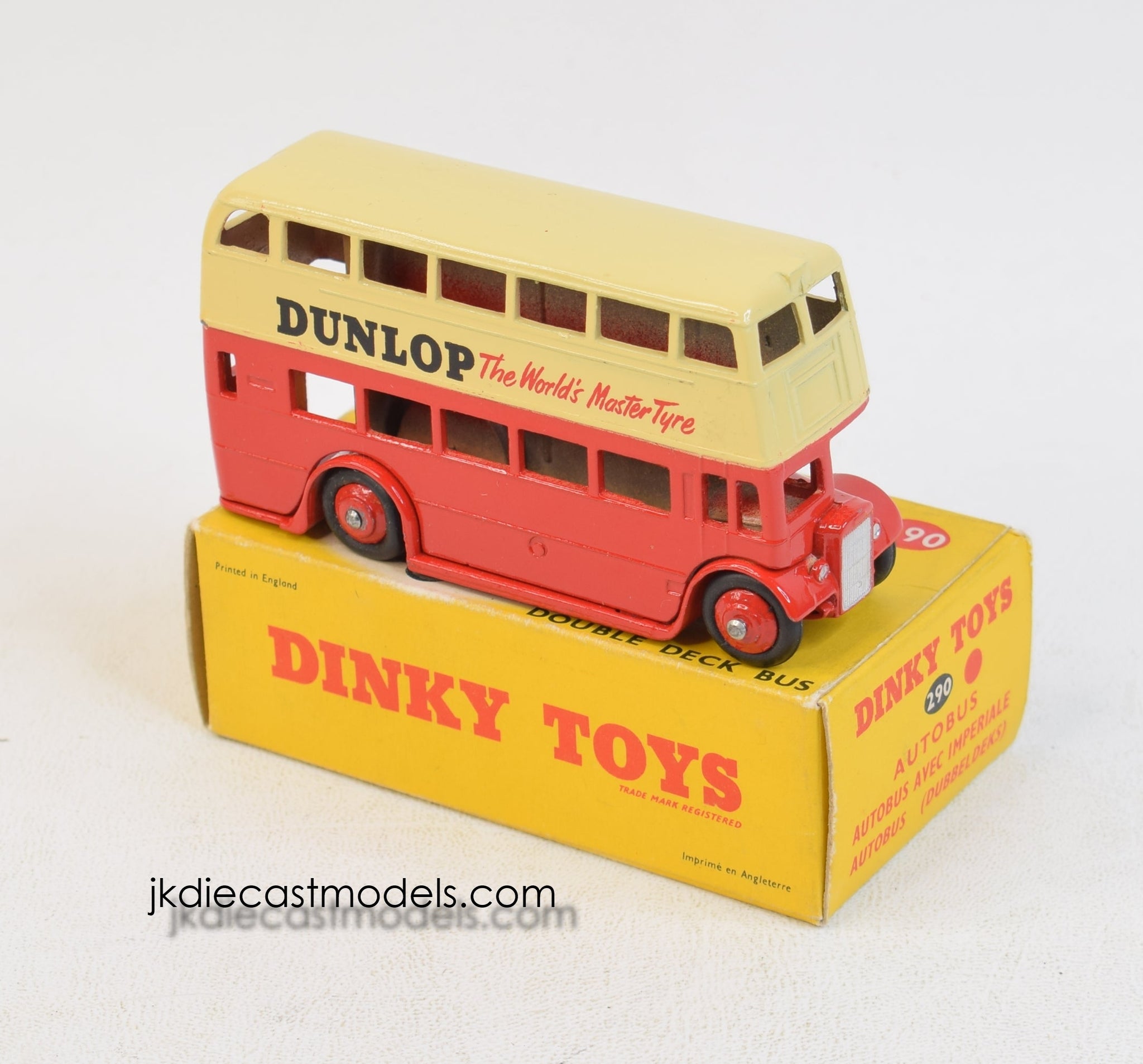 Dinky Toys 290-29C Double Deker Bus Dunlop En Boite D'origine Dinky Toys 290-29C Double Deker Bus Dunlop En Boite D'origine