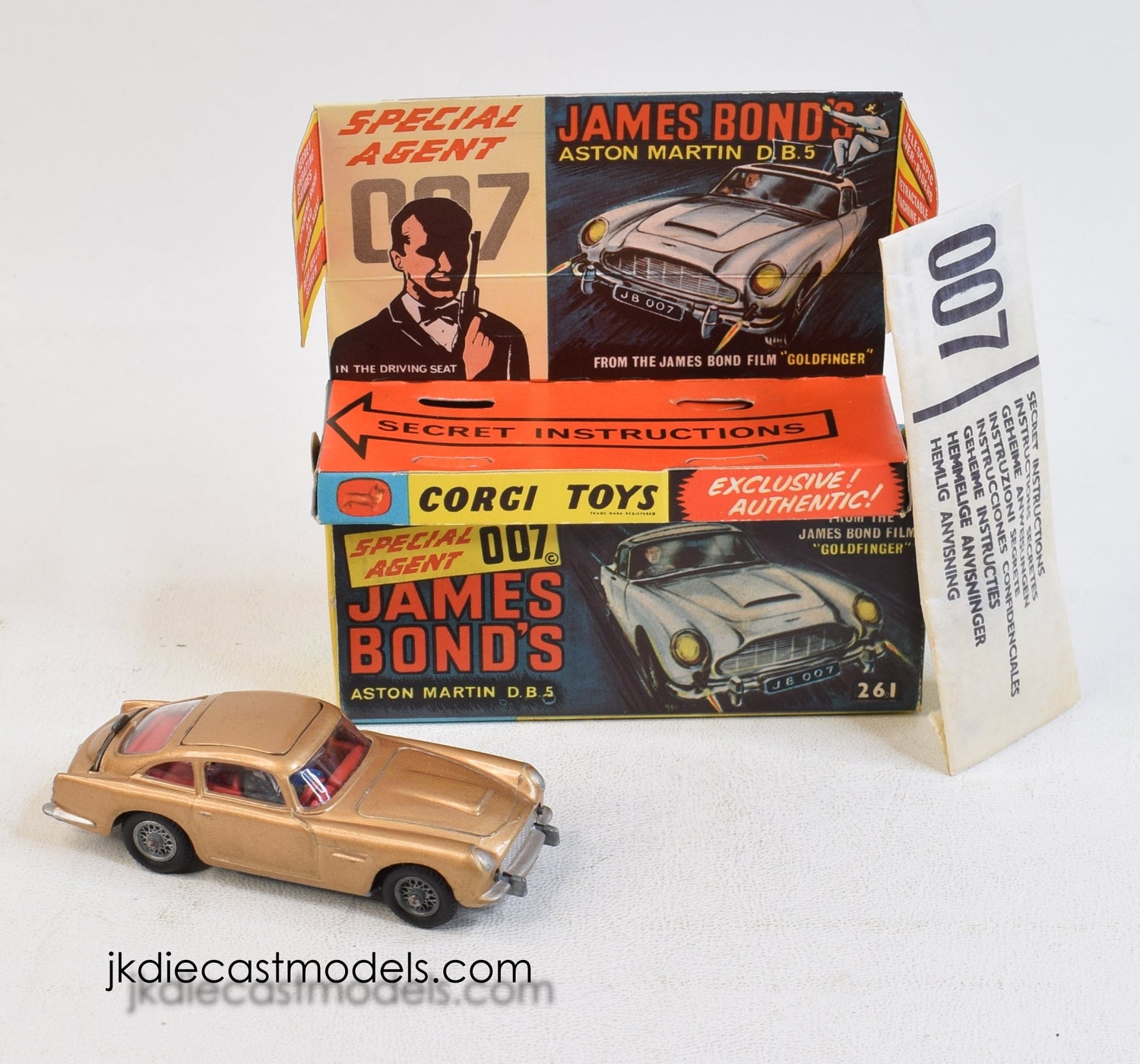Corgi Toys 261 James Bond DB5 Virtually Mint/Boxed 'Llanellen' Collection (Without ind casting)
