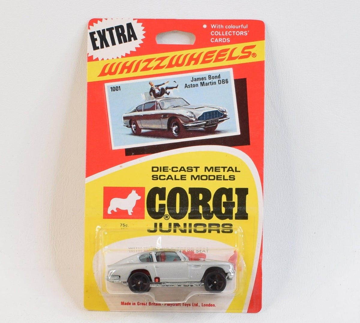 Corgi Junior 1001 James Bond Aston Martin DB6 Mint/Blistered (Black deep rebate 5 spoke)