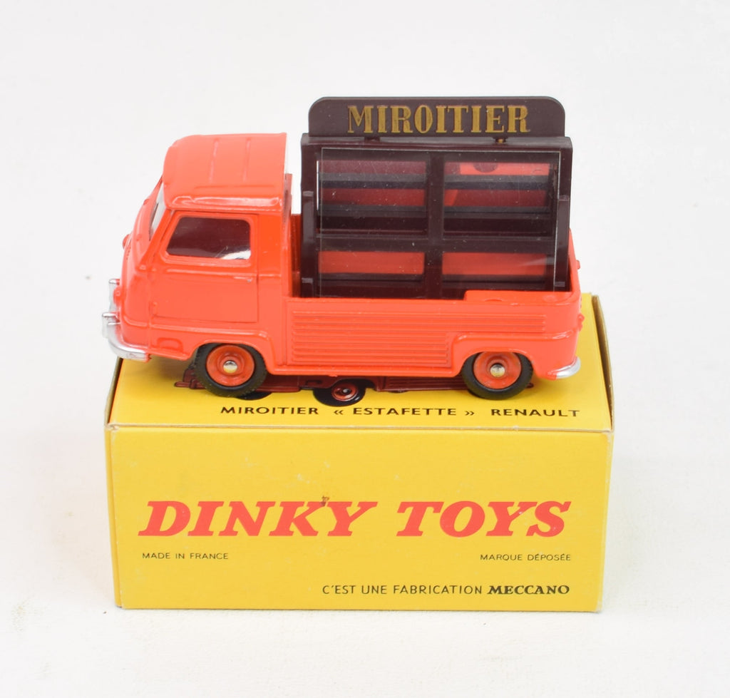 DINKY TOYS: RENAULT estafette miroitier, chevalet porte-glace et miroir