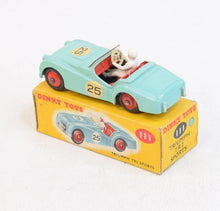 Dinky toys 111 Triumph Tr2 Virtually Mint/Boxed (Thin RN25s)