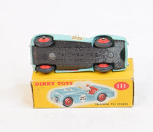 Dinky toys 111 Triumph Tr2 Virtually Mint/Boxed (Thin RN25s)