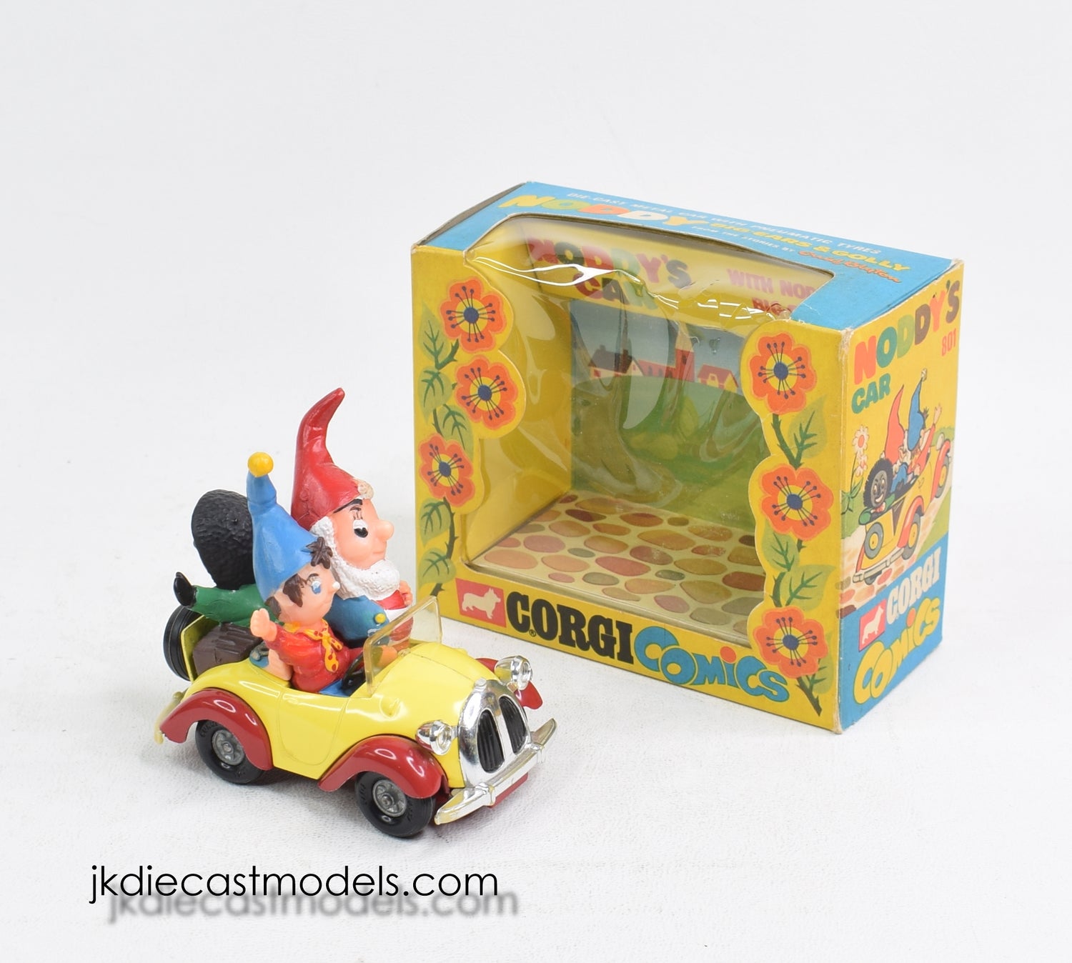 Corgi toys 801 Noddy's Car with black face golly Very Near Mint/Boxed ''The Winchester Collection''