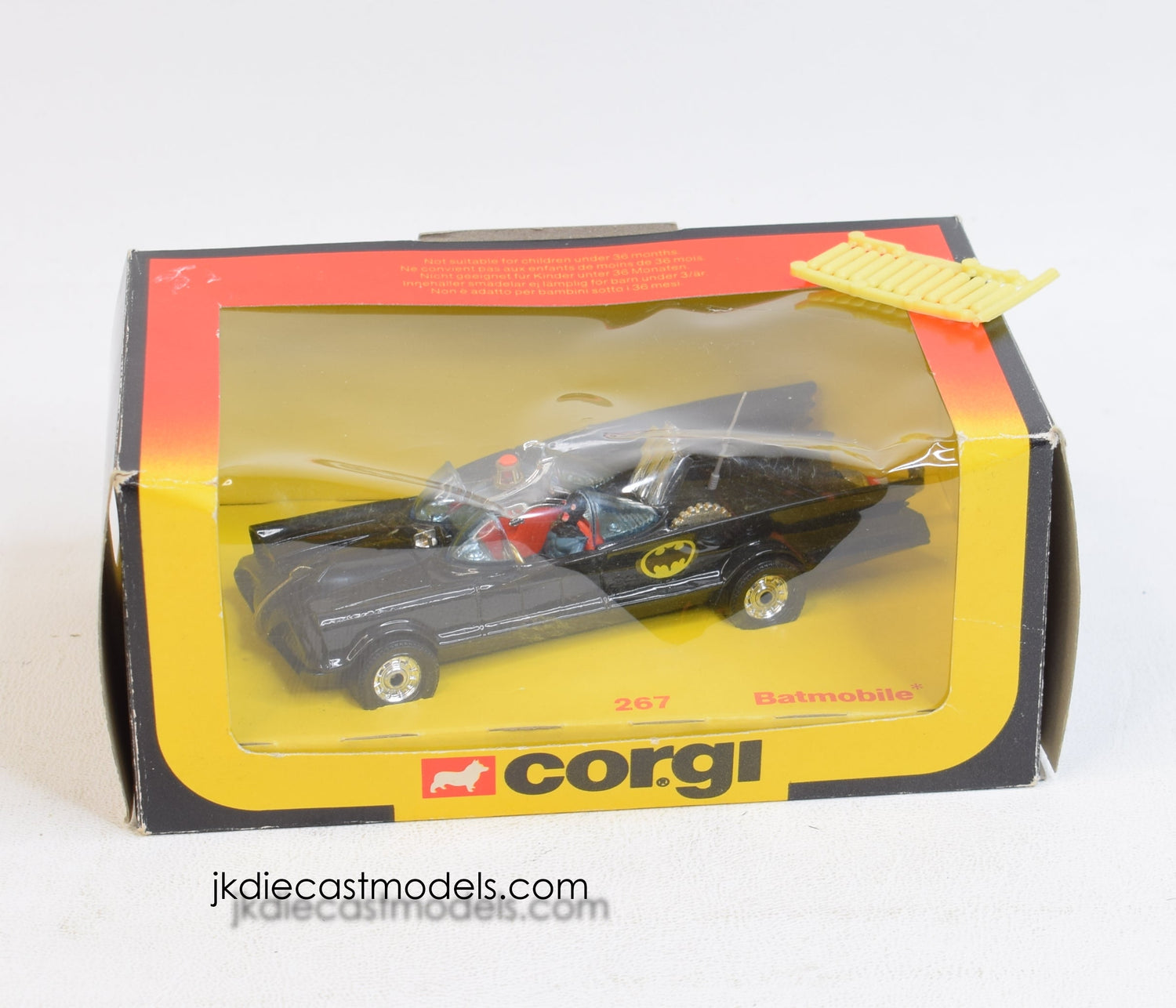 Corgi toys 267 Batmobile Virtually Mint/Boxed (1983 Batcopter decal version)