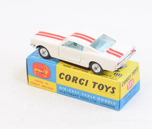 Corgi toys 325 Ford Mustang Virtually Mint/Nice box (Shaped spun hubs)