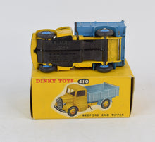 Dinky toys 410 Bedford End Tipper Virtually Mint/Nice box (Blue ridged hubs)