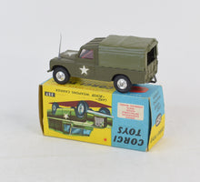 Corgi Toys 357 Land-Rover Weapons carrier Virtually Mint/Nice box (Red interior)