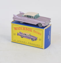 Matchbox Lesney 27 Cadillac SPW/D box Virtually Mint/Nice box (black base)