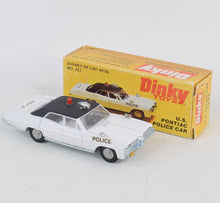 Dinky toys 251 U.S Pontiac Police car Virtually Mint/Boxed (AVA U.S Export)