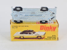 Dinky toys 251 U.S Pontiac Police car Virtually Mint/Boxed (AVA U.S Export)