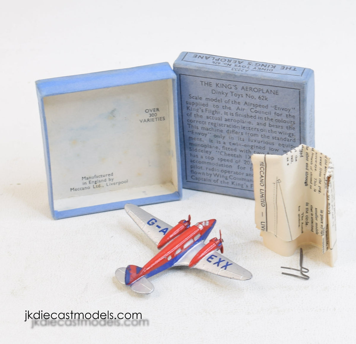 Dinky Toys 62k The Kings Aeroplane Virtually Mint/Boxed