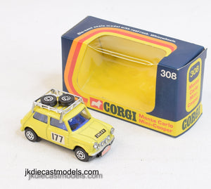 Corgi toys 308 Mini-Cooper Virtually Mint/Lovely box (blue interior)