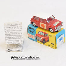 Corgi toys 333 Mini Cooper S 'Sun R.A.C Rally' Virtually Mint/Boxed 'Perth' Collection