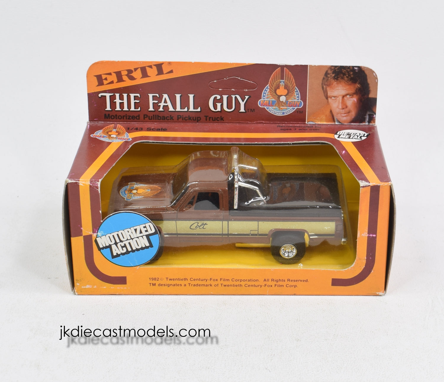 Ertl Diecast 'THE FALL GUY' Motorized Pull back Pickup Truck Mint/Boxed 'Cricklewood Collection'