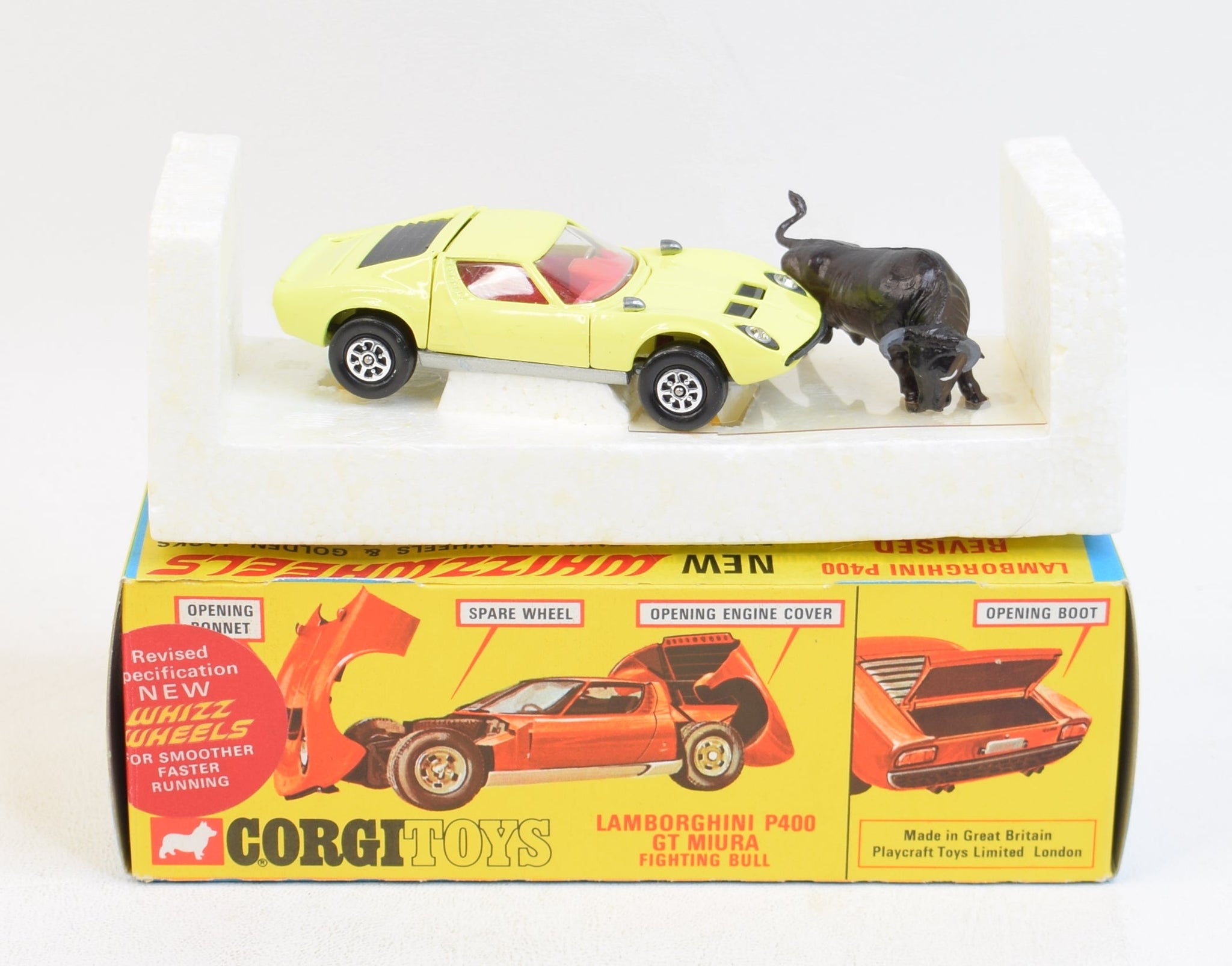 Corgi toys 342 Lamborghini P400 Miura Mint/Lovely box – JK