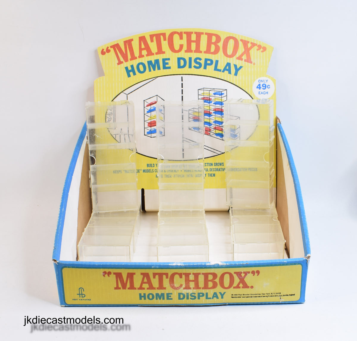 U.S - P.OS Matchbox Lesney Counter display for Wall mounted home display units 'Blue & Yellow' Collection