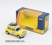 Corgi toys 308 Mini-Cooper Virtually Mint/Lovely box (blue interior)