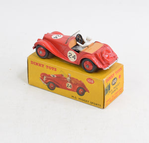 Dinky toys 108 M.G Midget Sports Virtually Mint/Boxed 'Lansdown Collection'