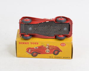 Dinky toys 108 M.G Midget Sports Virtually Mint/Boxed 'Lansdown Collection'