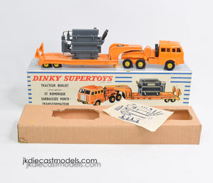 Dinky toy 898 Berliet Low loader with Transformer Very Near Mint/Boxed